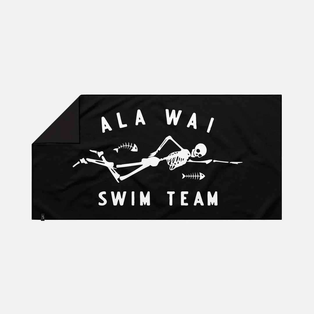 SLOWTIDE ALA WAI SWIM TEAM QUICK DRY TOWEL - BLACK