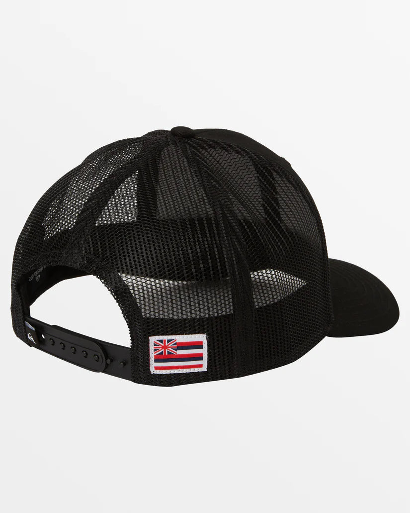 QUIKSILVER HI SEAL PATCH TRUCKER HAT - BLACK