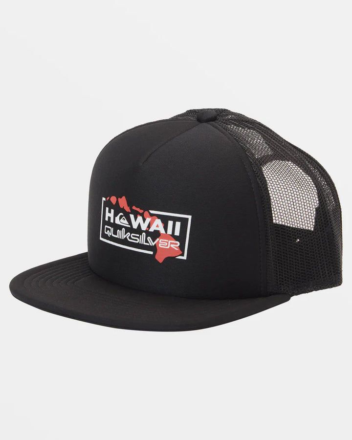 QUIKSILVER HI ISLAND BREAKOUT TRUCKER HAT - BLACK