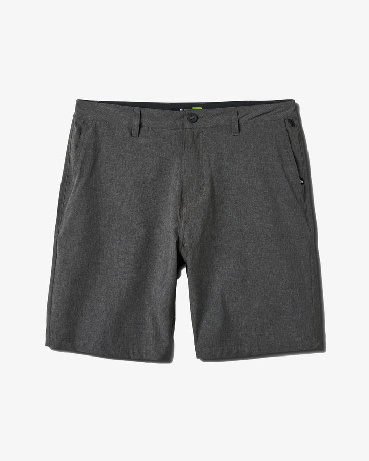 QUIKSILVER UNION HEATHER AMPHIBIAN 20" WALKSHORT - BLACK