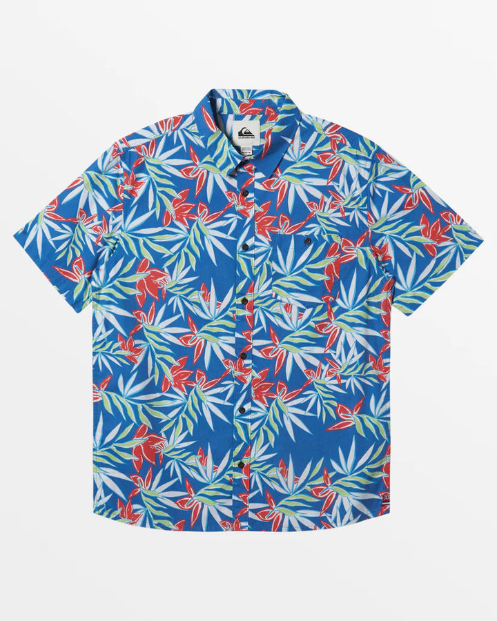 QUIKSILVER HI FEELIN FLORAL WOVEN - BLUE SAPHIRE