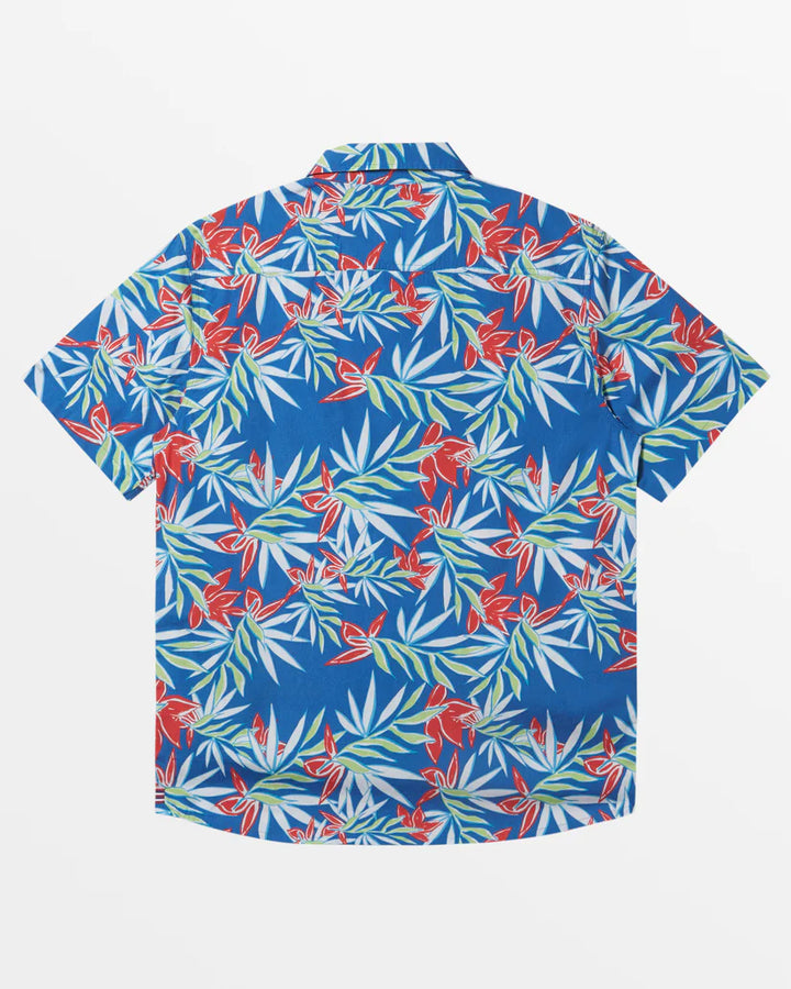 QUIKSILVER HI FEELIN FLORAL WOVEN - BLUE SAPHIRE