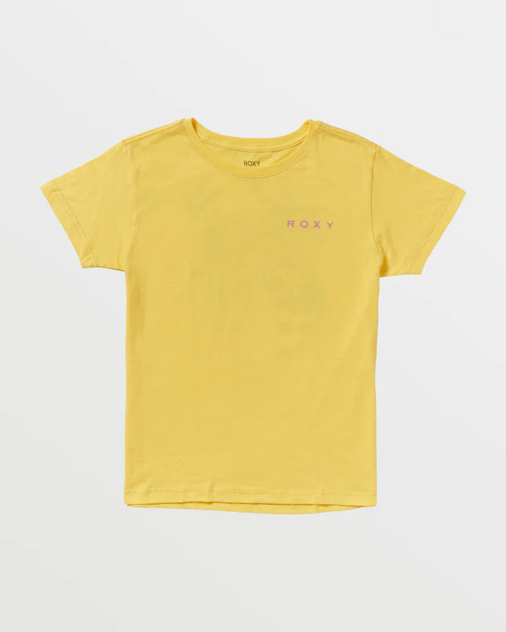 ROXY SUNSET BEACH HAWAII BOYFRIEND TEE - YELLOW