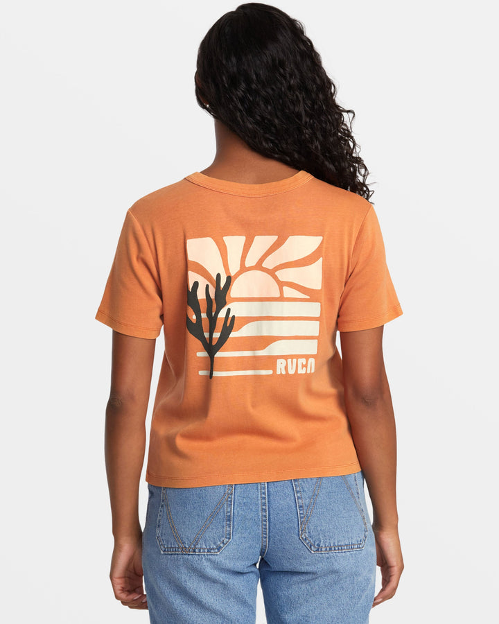 RVCA DAILY WOMENS TEE - TERRACOTTA