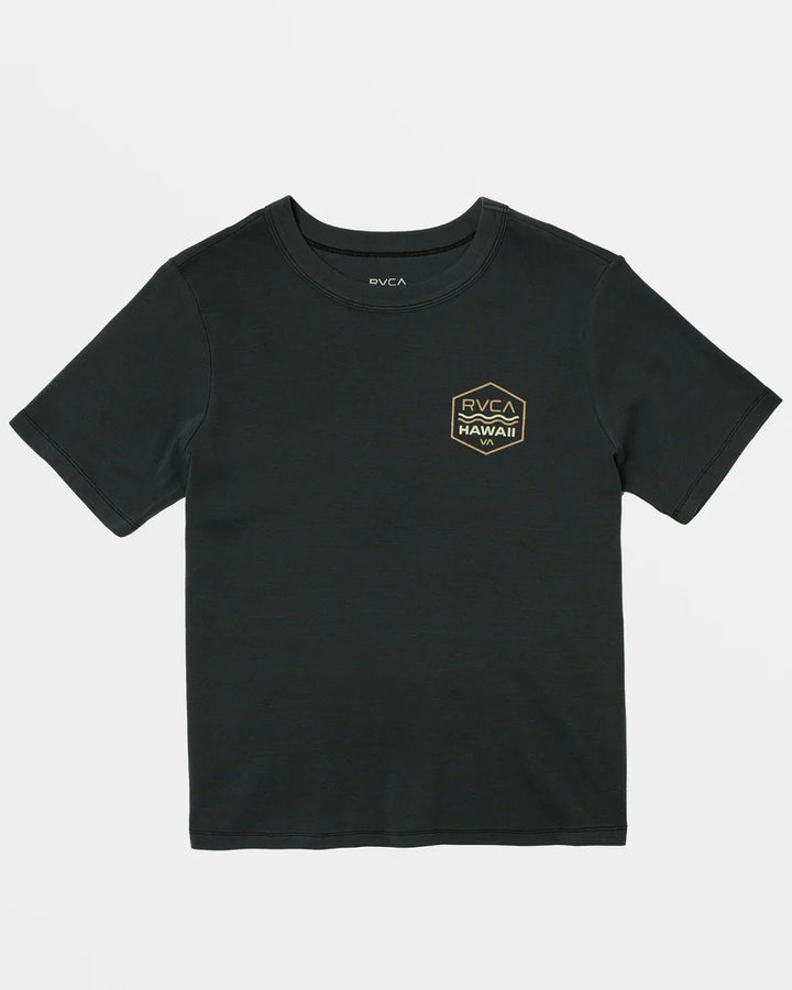 RVCA PALM SHIELD WOMENS TEE - BLACK