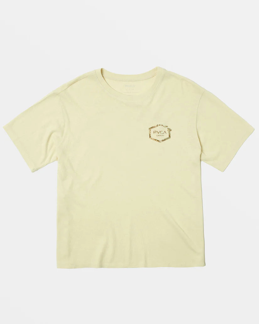 RVCA HAWAII HEX WOMENS TEE - YELLOW