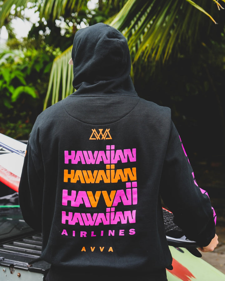 AVVA BRAND HAVVAIIAN HOODIE - BLACK