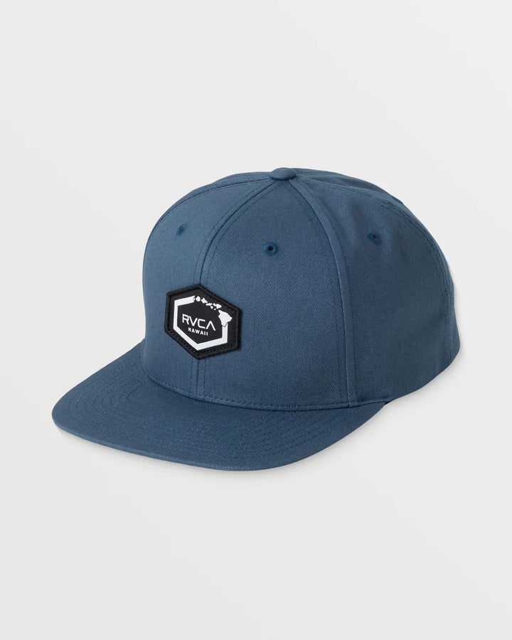 RVCA ISLAND HEX SNAPBACK HAT - DUCK BLUE