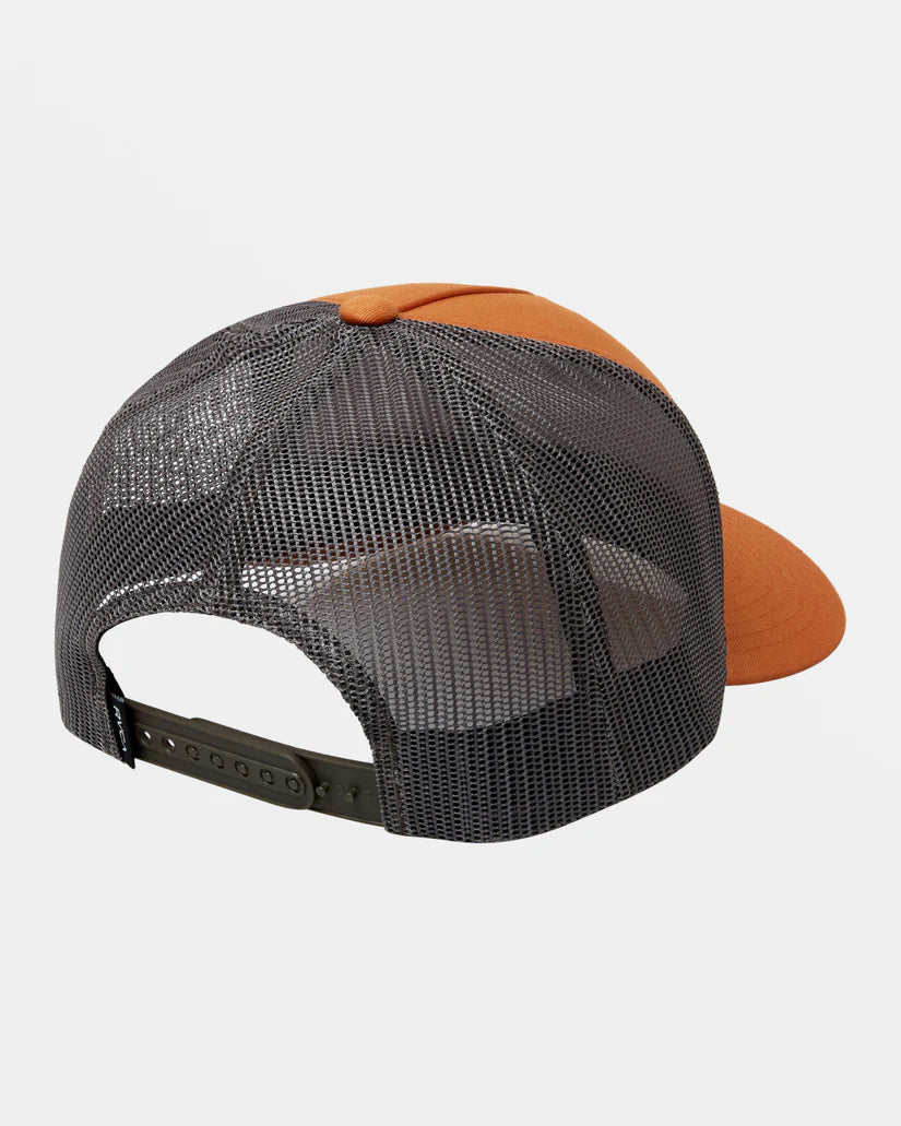 RVCA VA ATW CURVED BRIM TRUCKER - ADOBE ORANGE