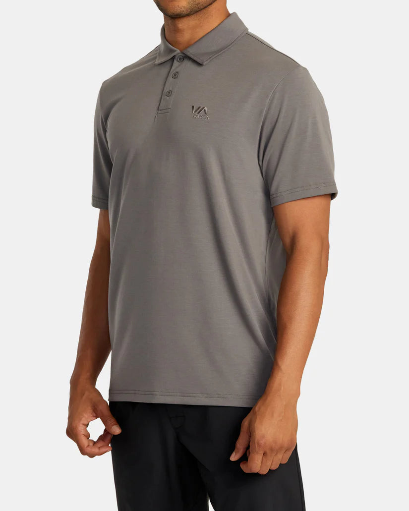 RVCA BALANCE POLO SHIRT - GRAY