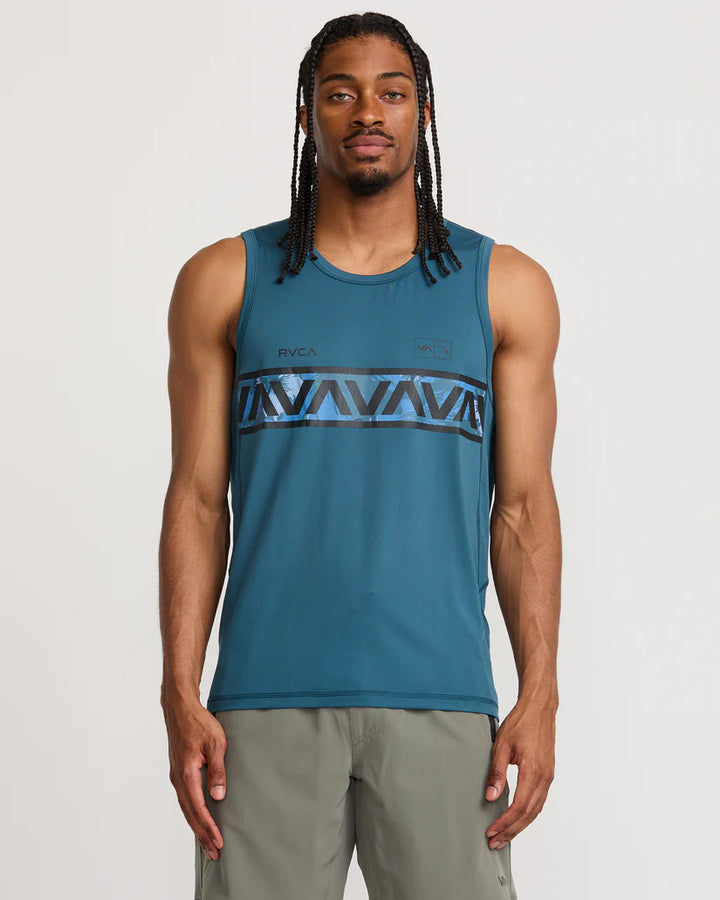 RVCA HAWAII SPORT VENT TANK TOP - TEAL