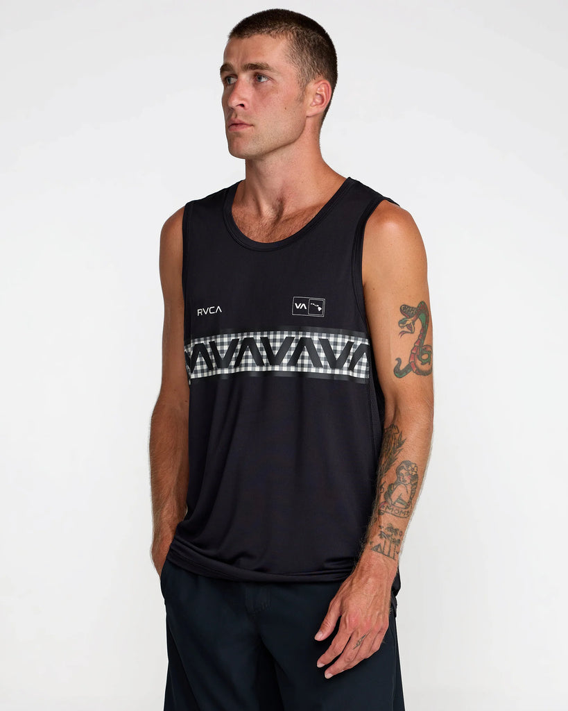 n*n様 RVCA Hawaiian Surf Style ファンボード RVCA HAWAII SPORT VENT TANK TOP - BLACK WHITE – Hawaiian Island