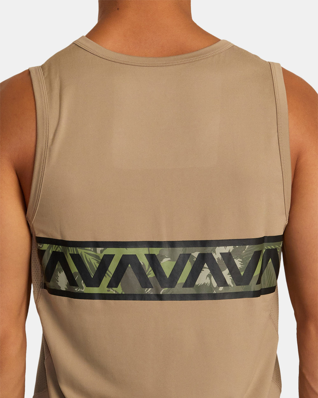 RVCA HAWAII SPORT VENT TANK TOP - DARK KHAKI