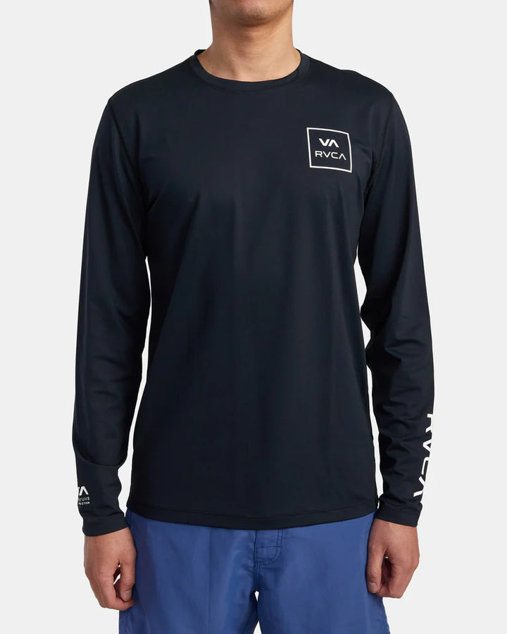 RVCA SURF SHIRT LONG SLEEVE - BLACK