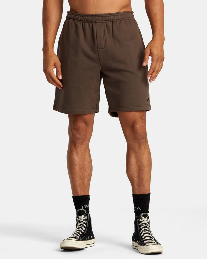 RVCA VA ESSENTIAL 18" SWEAT SHORTS - MOCHA