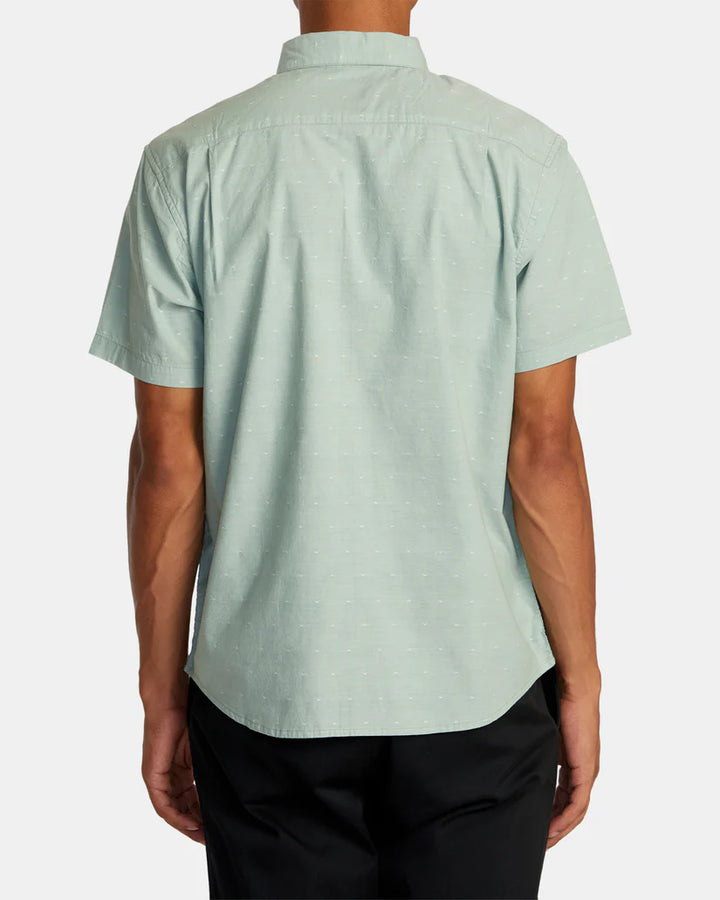 RVCA THAT'LL DO SHORT SLEEVE WOVEN SHIRT - GRANITE GREEN