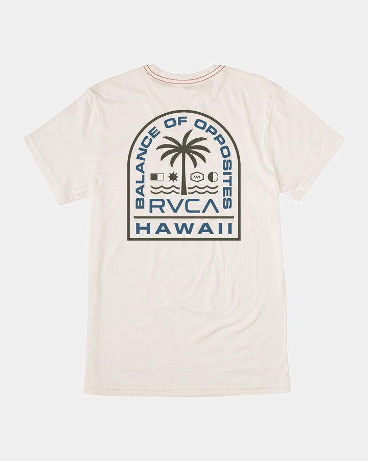 RVCA TROPICS TEE - ANTIQUE WHITE