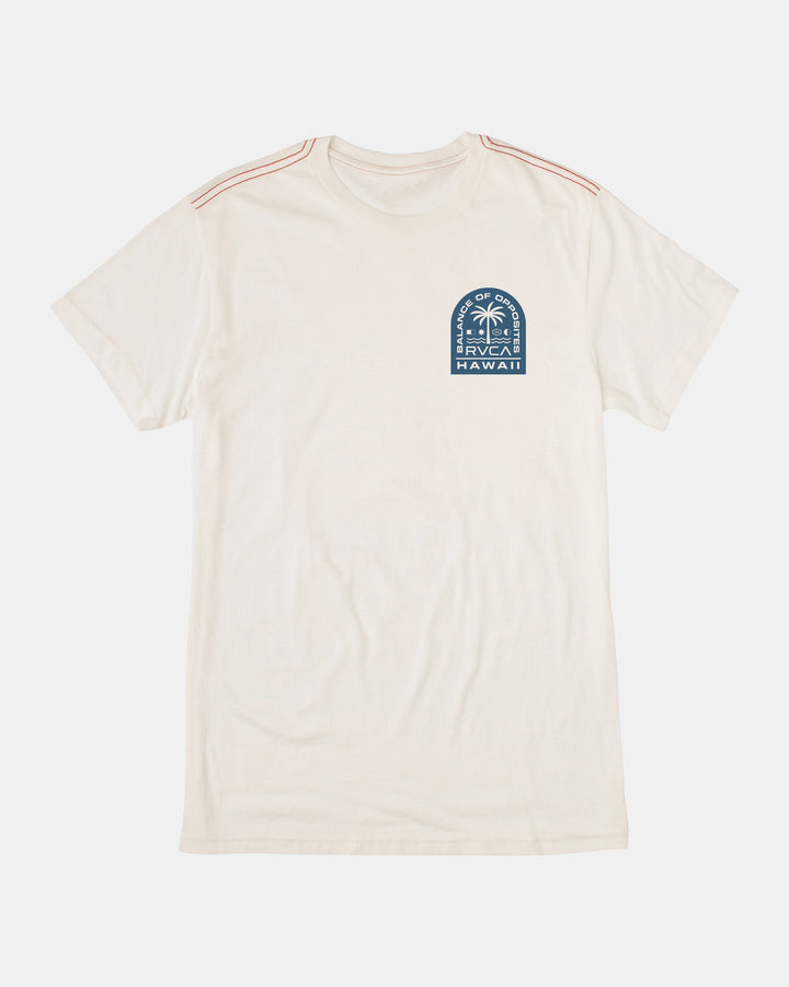 RVCA TROPICS TEE - ANTIQUE WHITE