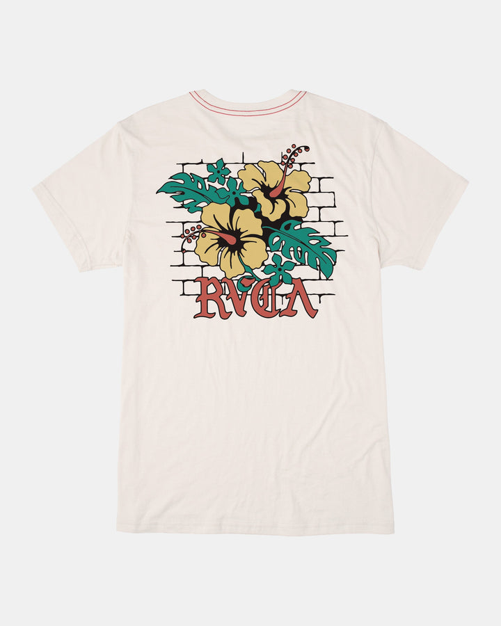 RVCA FLORAL PARK TEE - ANTIQUE WHITE