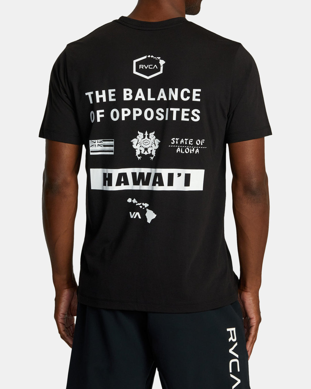 RVCA HAWAII ALL BRAND TEE - BLACK