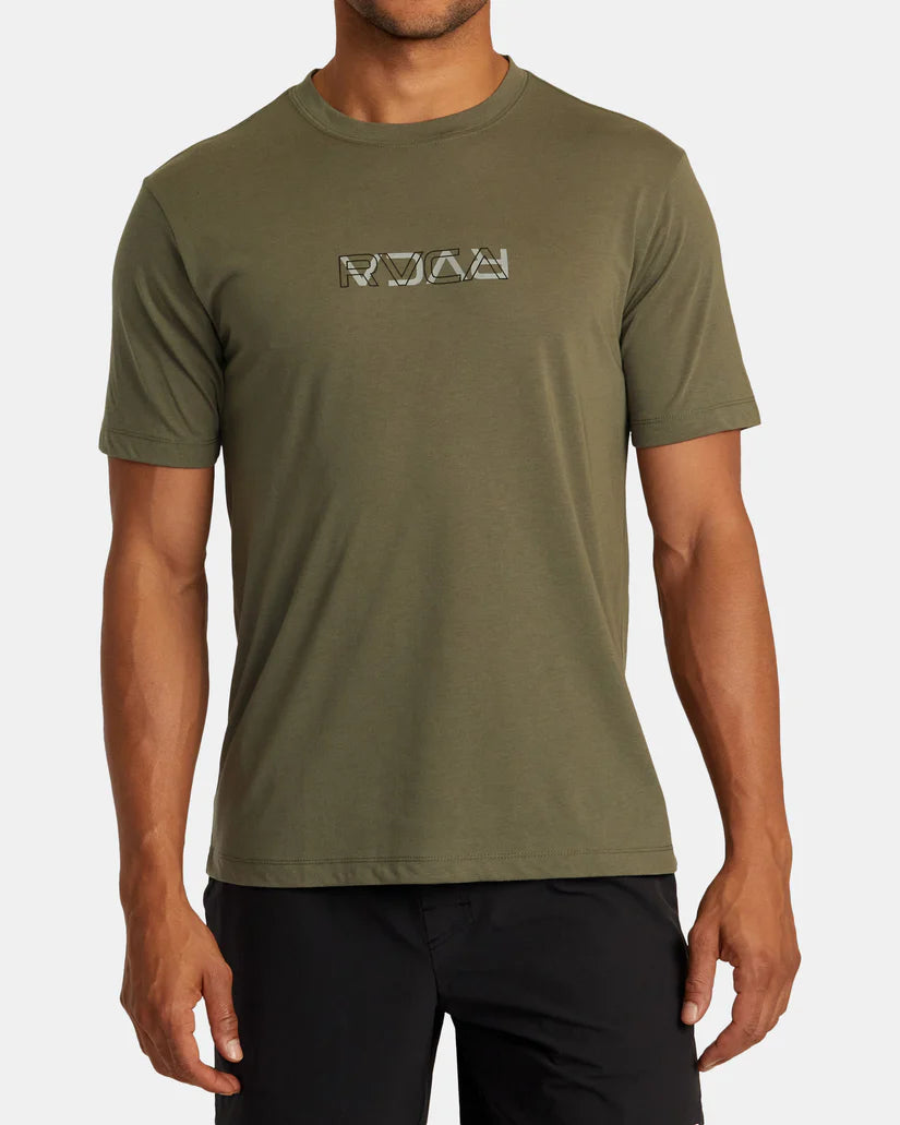 RVCA LAYER FLIP TEE - OLIVE GREEN