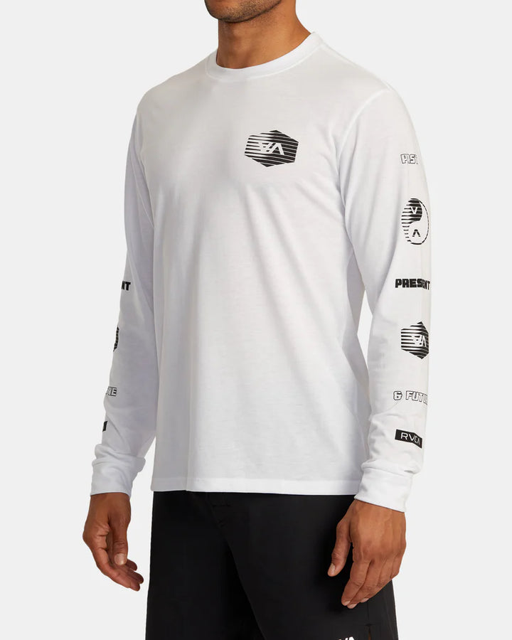 RVCA ELEMENT STREAK LONG SLEEVE - WHITE