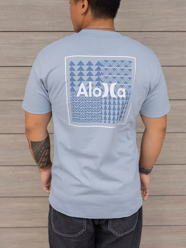 HURLEY ALOHA FOUR CORNERS TEE - BLUE GRAY (061)
