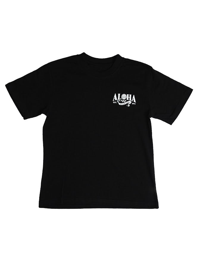 HIC ALOHA KAMEHAMEHA YOUTH TEE - BLACK