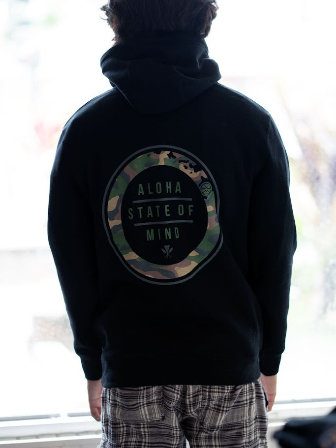 HIC ALOHA STATE OF MIND FLEECE - BLACK