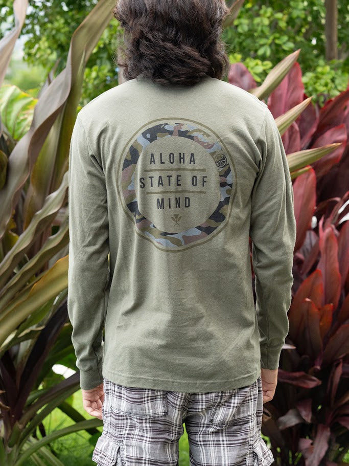 HIC ALOHA STATE OF MIND LONG SLEEVE - MILITARY GREEN