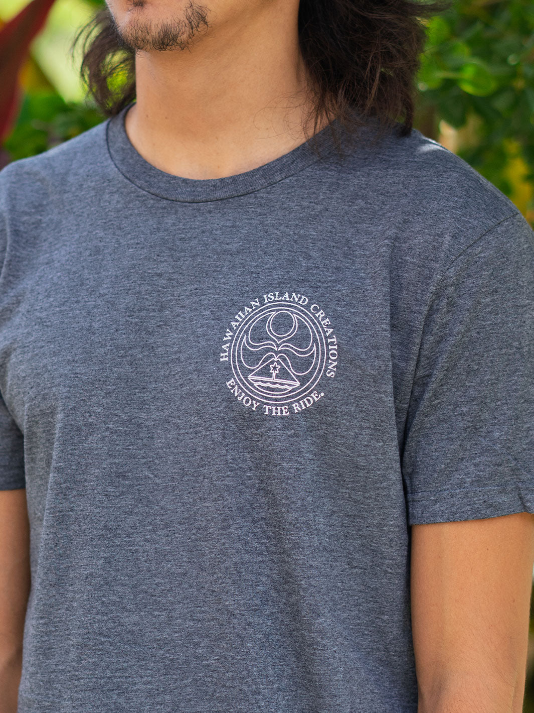 HIC ANCIENT DOT TEE - HEATHER CHARCOAL