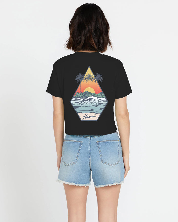 VOLCOM VOL ISLAND POCKET WOMENS TEE - BLACK