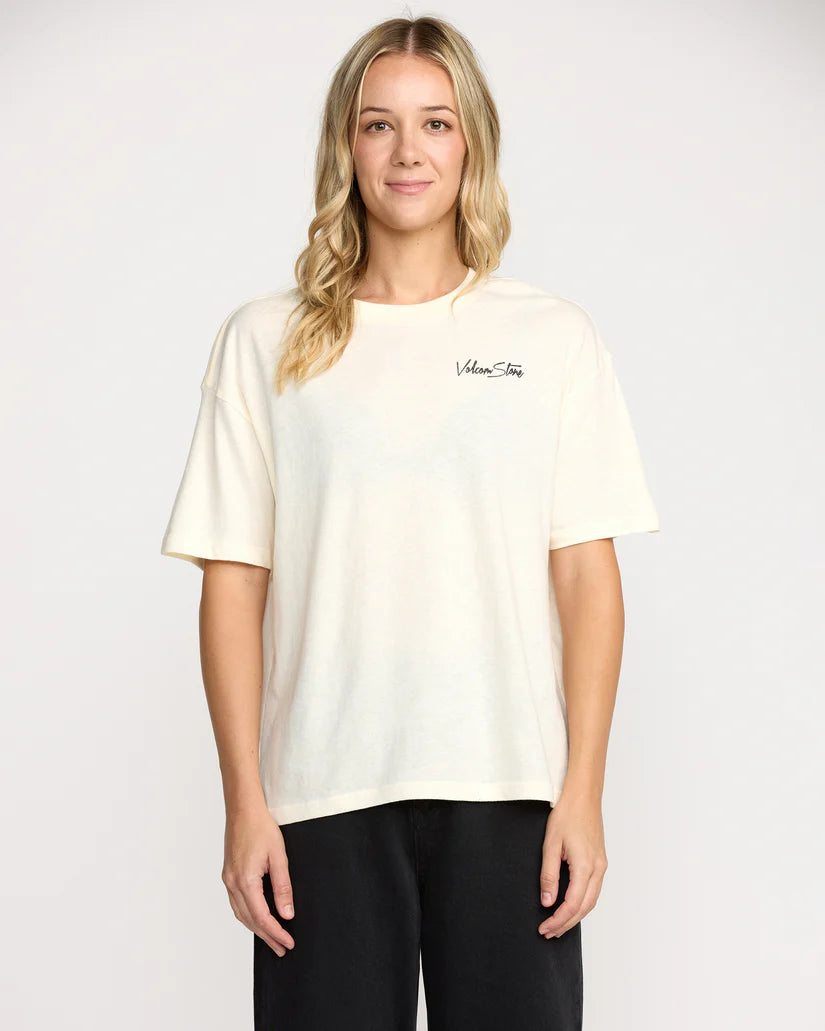 VOLCOM STONE DREAM BOYFRIEND WOMENS TEE - BONE