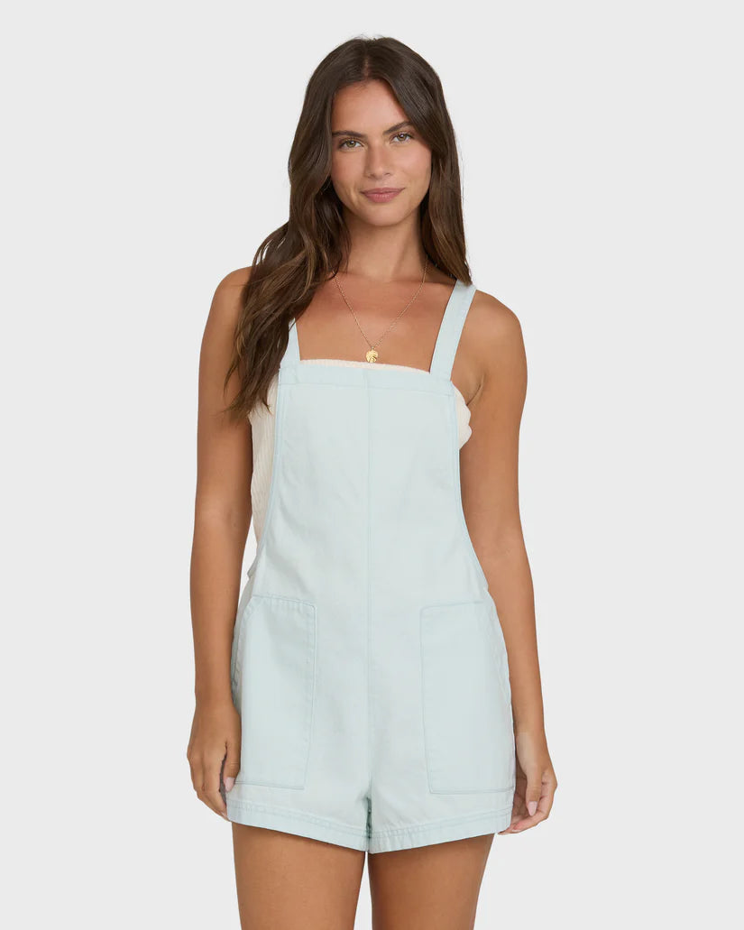 BILLABONG BEACH CRUSH DENIM OVERALL - CLEARWATER (CWR)