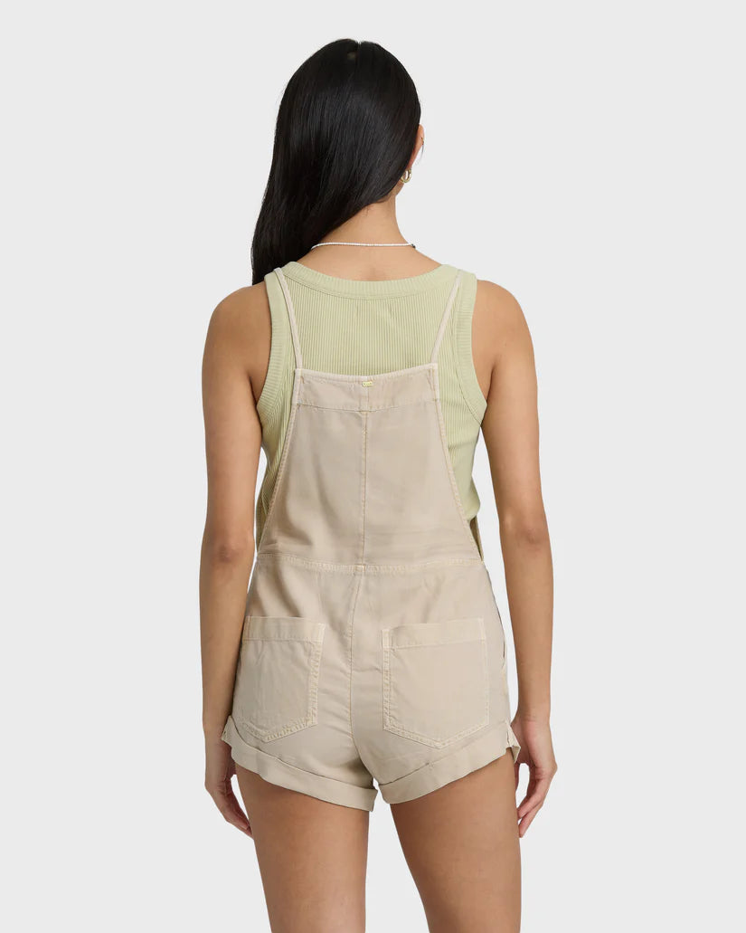BILLABONG WILD PURSUIT WOMENS OVERALL SOLID - OATMEAL (OAT1)