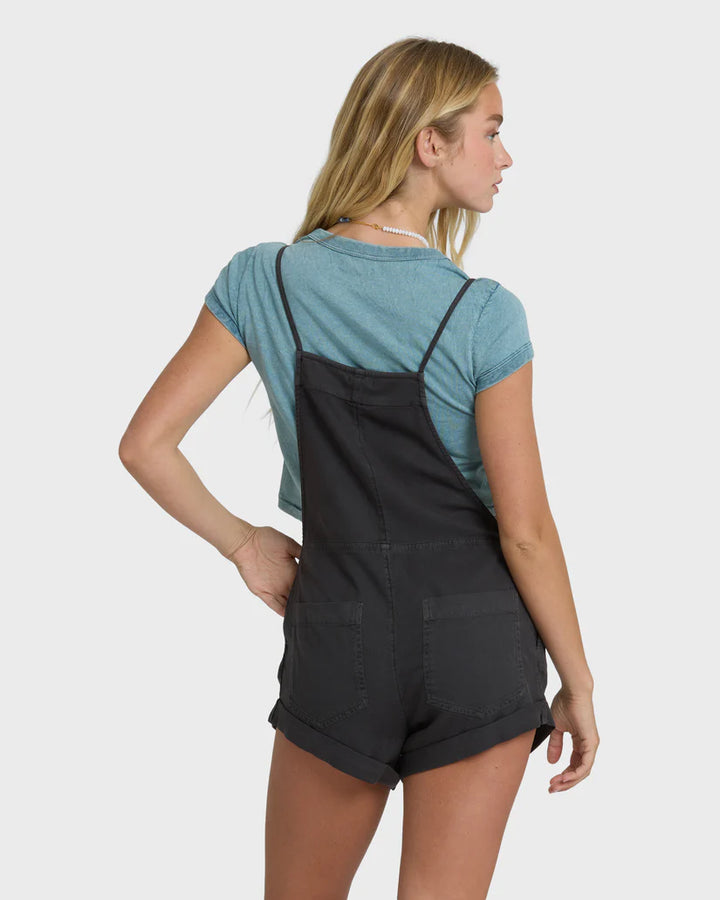 BILLABONG WILD PURSUIT WOMENS OVERALL SOLID - OFF BLACK (OB1)