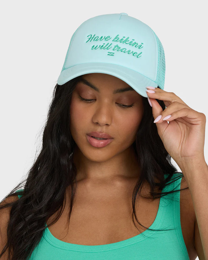BILLABONG ACROSS WAVES WOMEN TRUCKER HI HAT - BLUE (CWR)