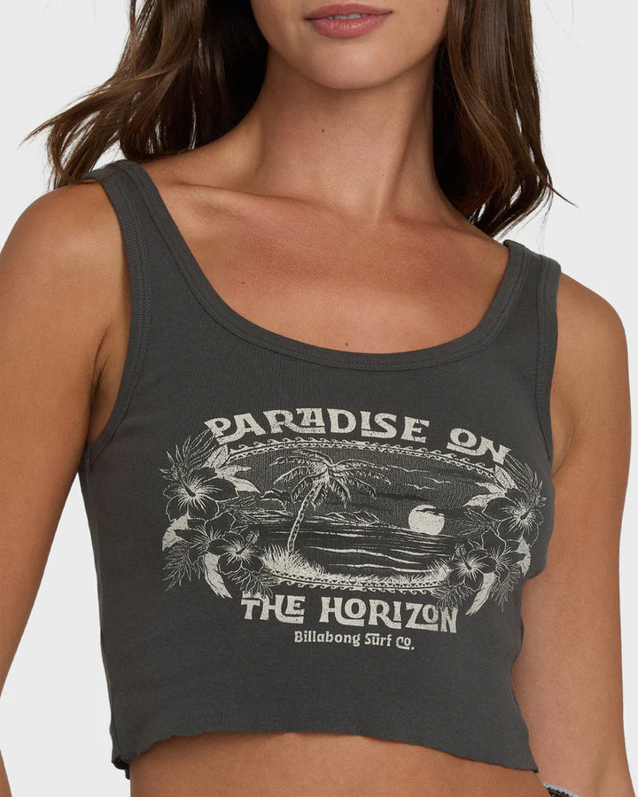 BILLABONG ALL DAY PARADISE WOMENS TANK TOP - OFF BLACK (OB1)