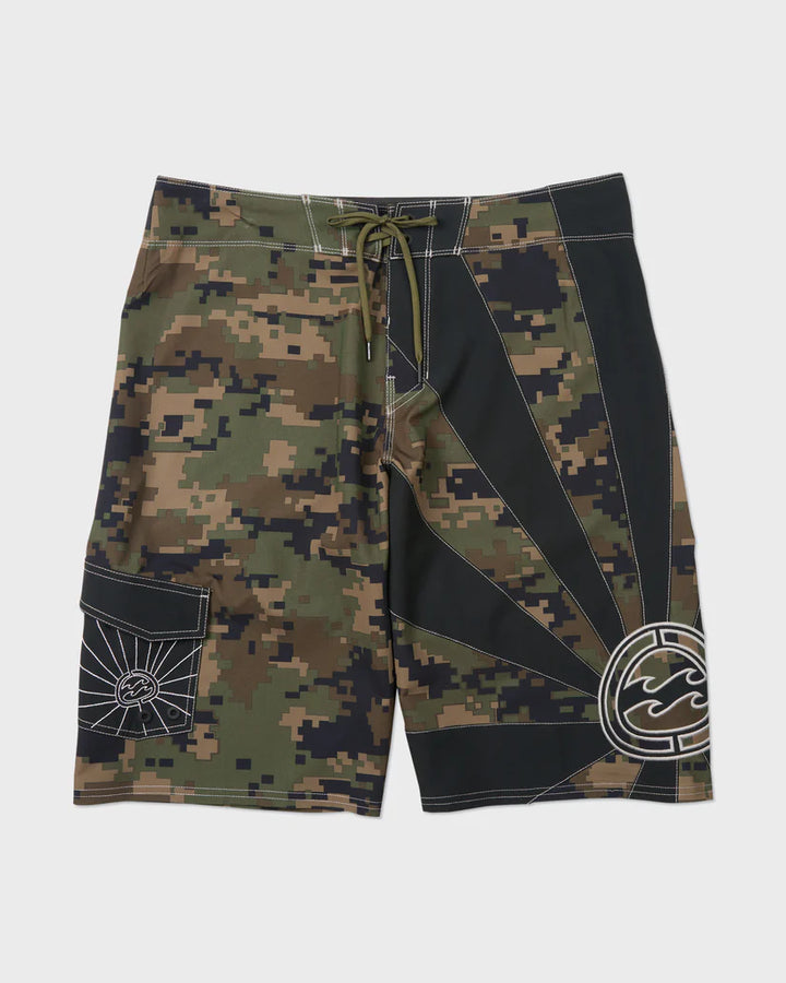 BILLABONG A.I. RISING SUN PRO BOARDSHORT - DARK OLIVE (DOL)