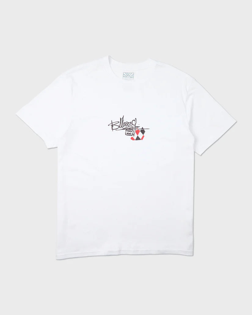 BILLABONG A.I. ARGYLE PREMIUM TEE -WHITE