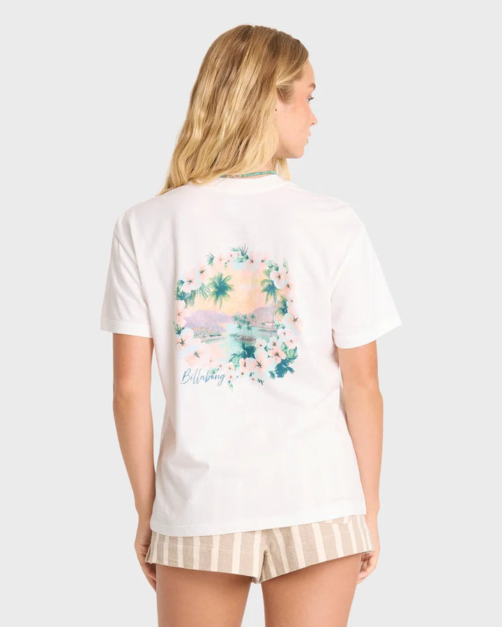 BILLABONG CATCHING WAVES WOMENS TEE - SCS1 (WHITE)
