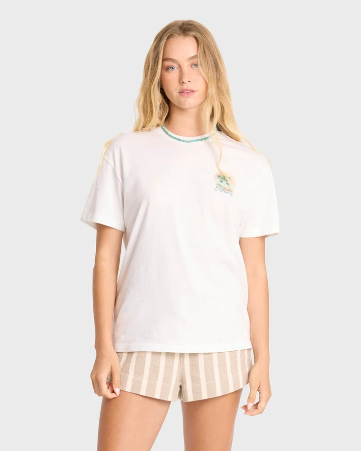 BILLABONG CATCHING WAVES WOMENS TEE - SCS1 (WHITE)