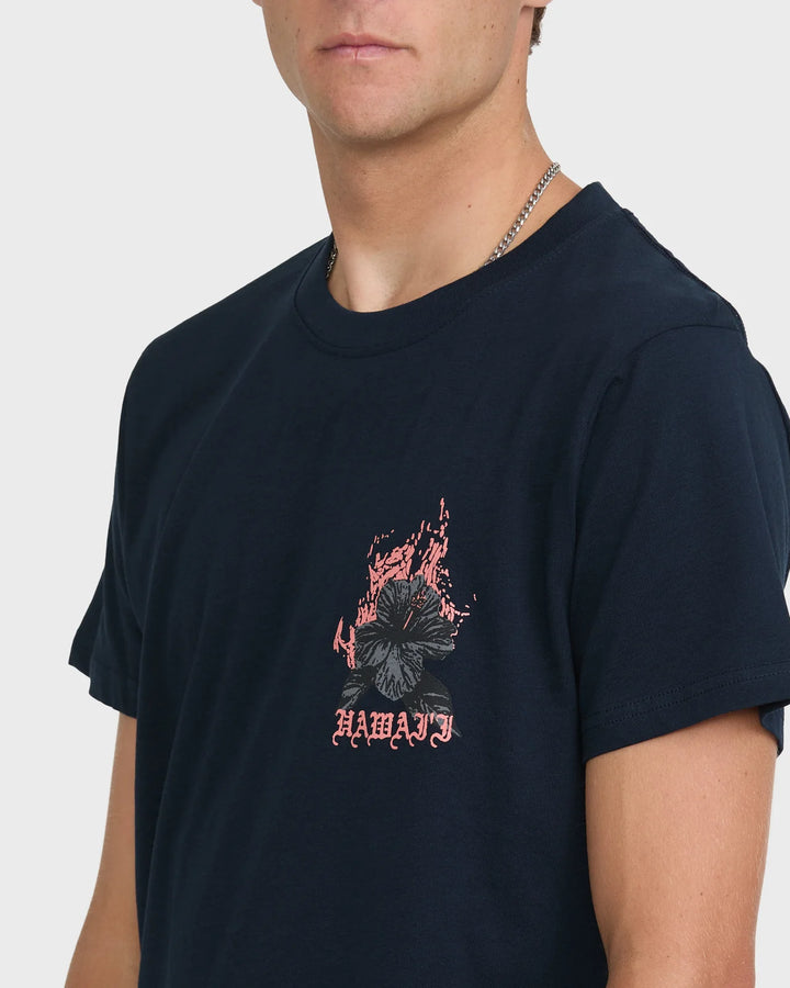 BILLABONG OAHU HI TEE - NAVY