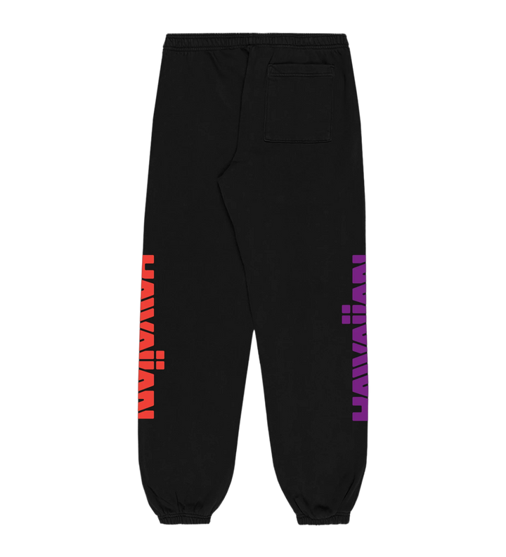 AVVA BRAND HAVVAIIAN SWEAT PANT - BLACK