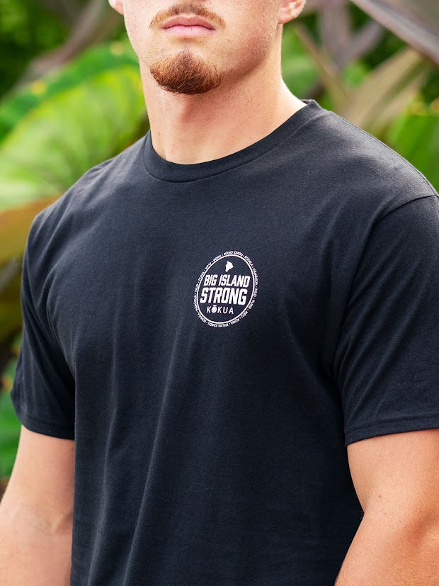 HIC BIG ISLAND STRONG RELIEF TEE - BLACK