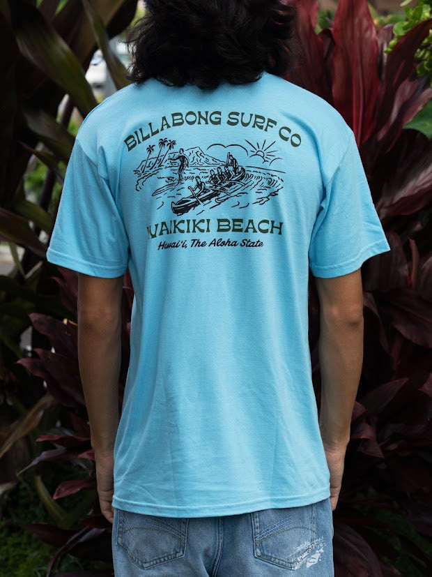 BILLABONG WAIKIKI CANOE TEE - BLUE (CCL)