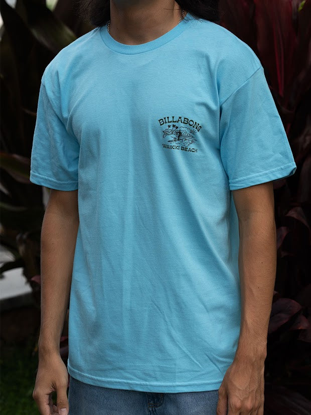 BILLABONG WAIKIKI CANOE TEE - BLUE (CCL)