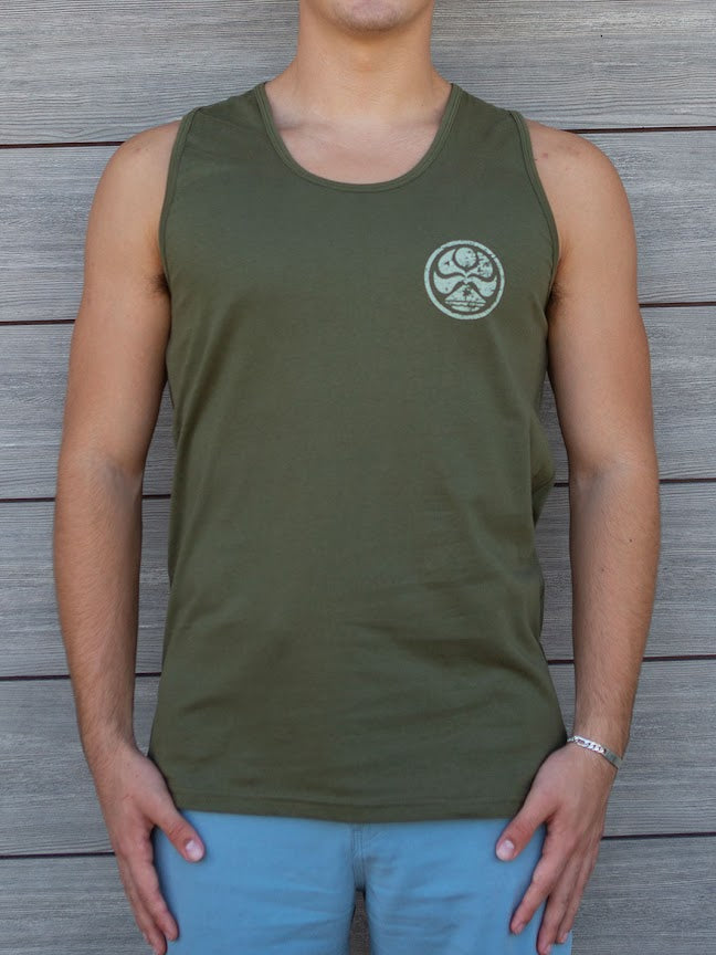 HIC CAMO ALOHA STATE CIRCLE TANK - MILITARY