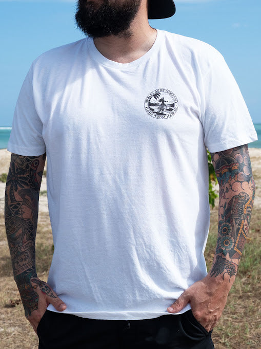 HURLEY CHASING WAVES TEE - WHITE (100)