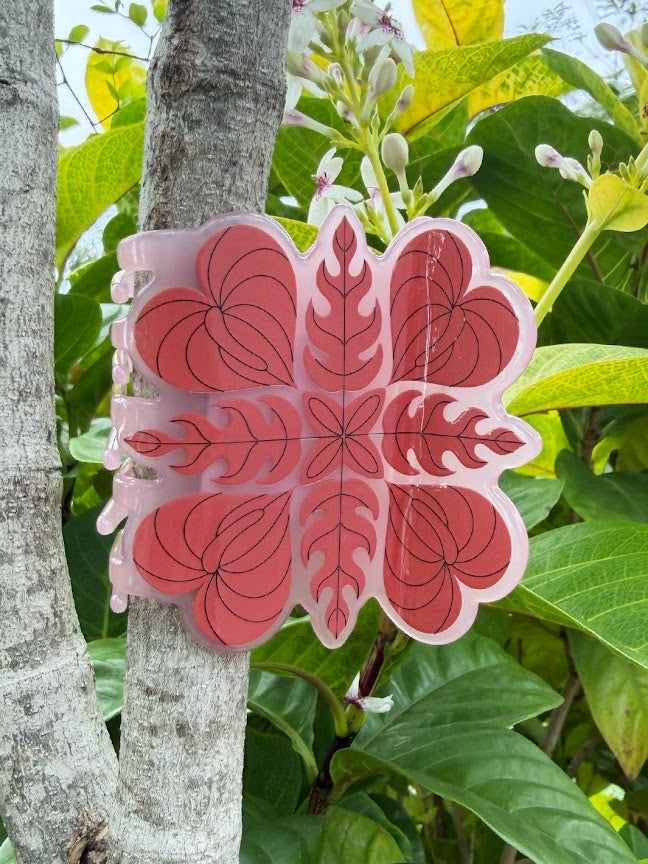 anthurium hair clip HIC ANTHURIUM SINGLE QUILT HAIR CLAW